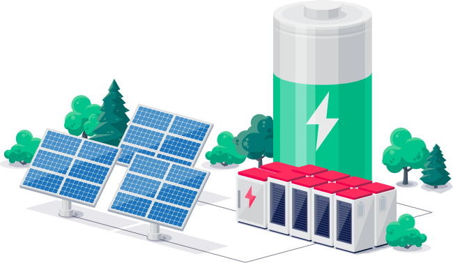 系統用蓄電池イラスト